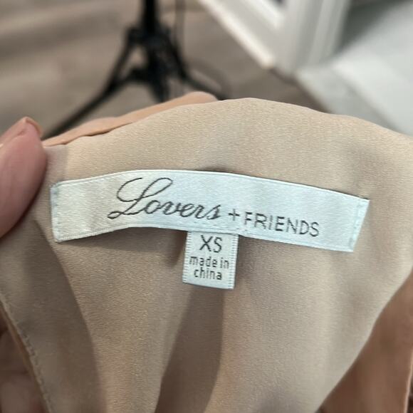 Lovers + Friends Light Brown Sleeveless Swing Dress Cutouts On Back and Front XS - Picture 6 of 9